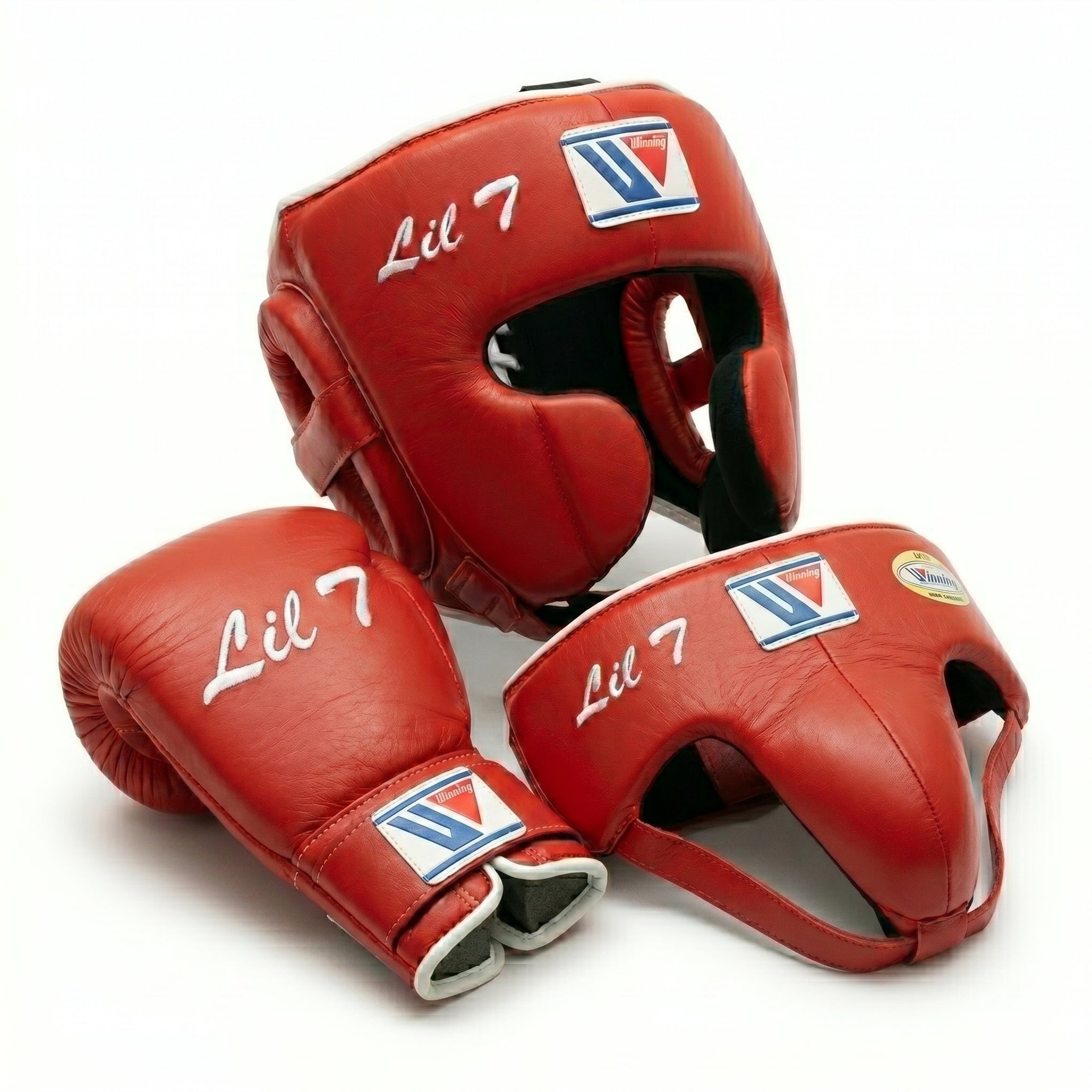 Red Handmade Boxing Sparring Kit – Winning Premium Quality | Personalise Your Name