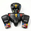 Custom Black Sparring Kit – Handmade Cross Design | Personalised Name