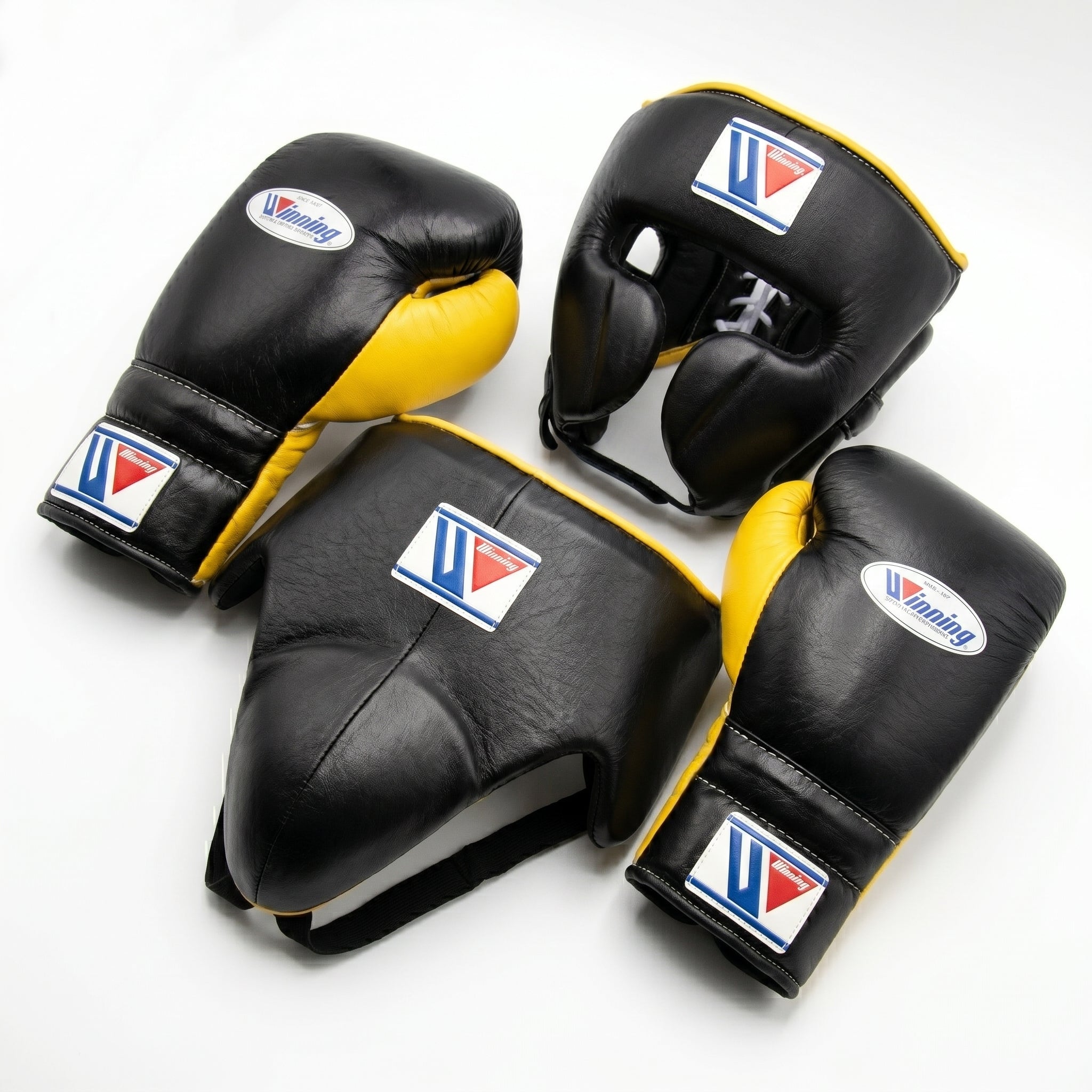 Black & Yellow Handmade Boxing Sparring Kit – Winning Premium Quality | Personalise Your Name