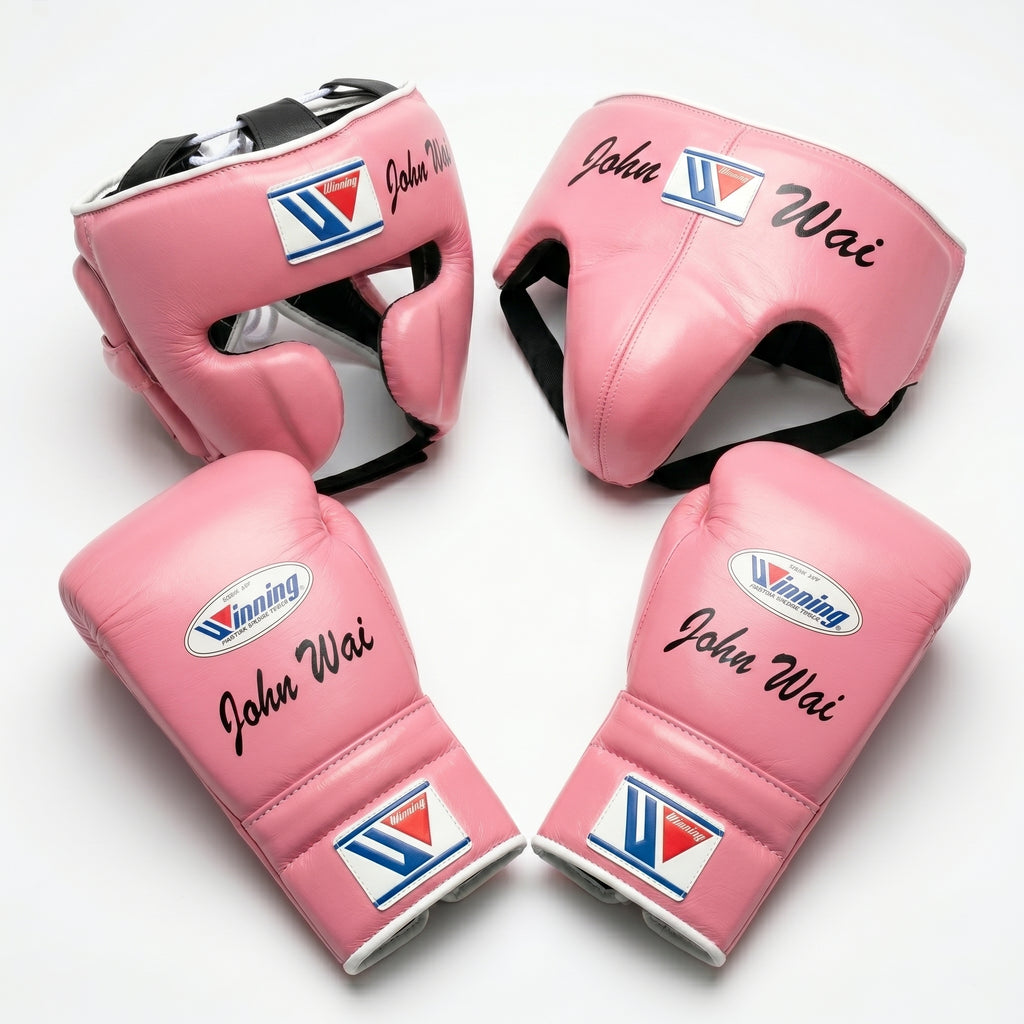 Baby Pink Handmade Boxing Sparring Kit – Winning Premium Quality | Personalise Your Name
