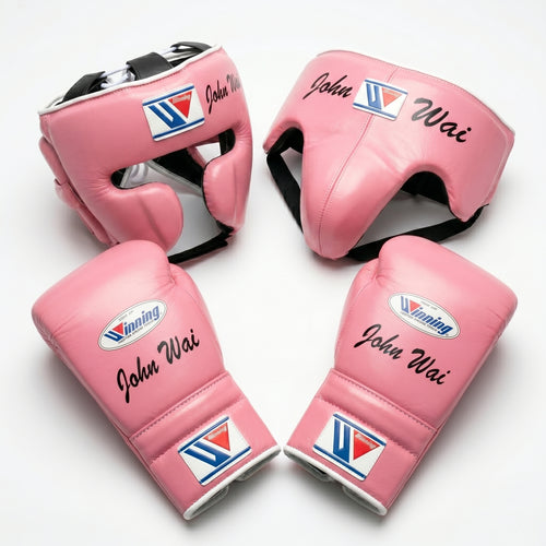 Baby Pink Handmade Boxing Sparring Kit – Winning Premium Quality | Personalise Your Name