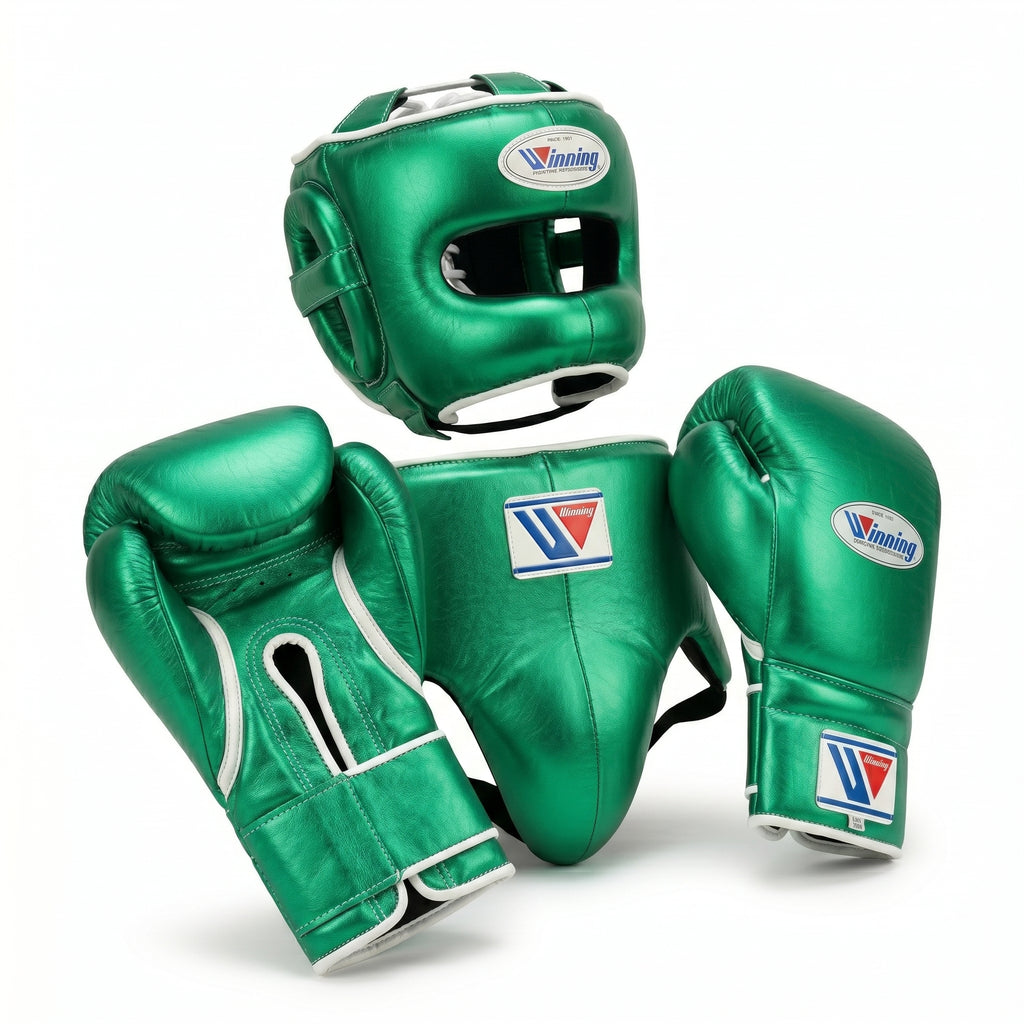 Metallic Green Handmade Boxing Sparring Kit – Winning Premium Quality