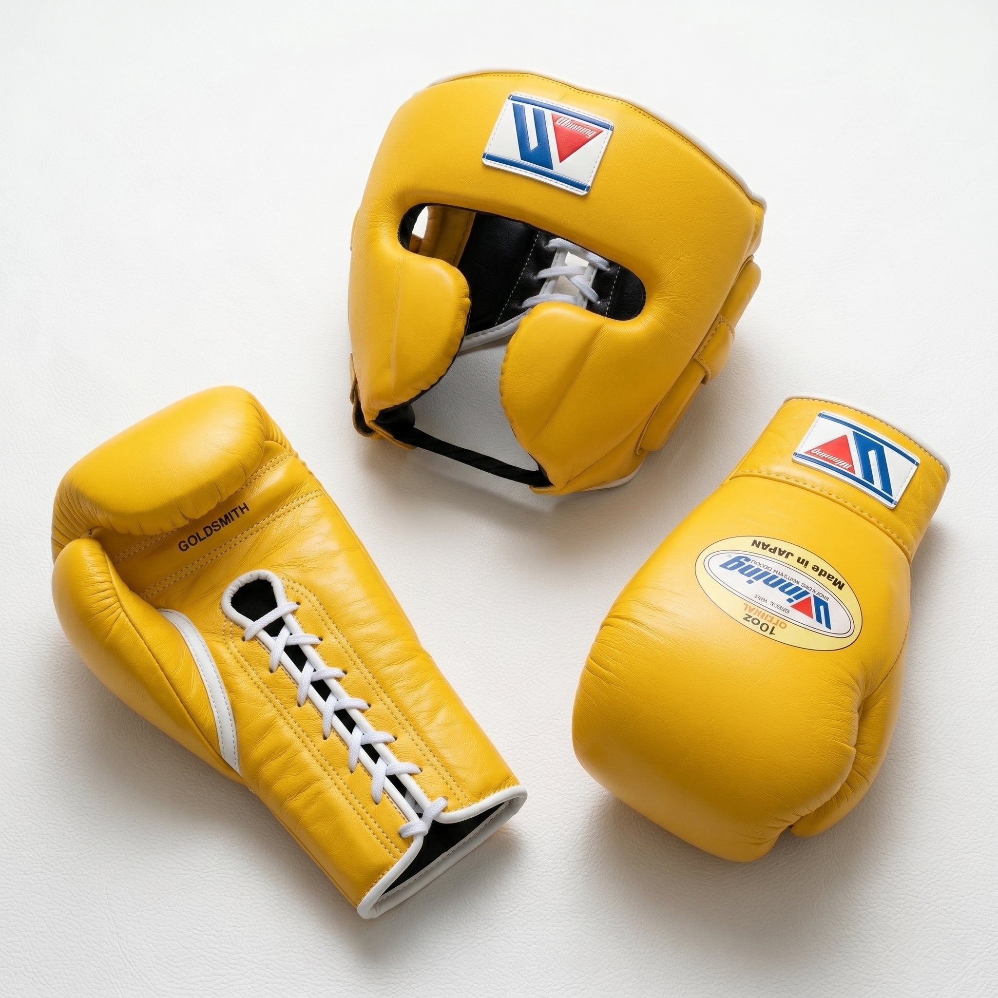 Yellow Gold Handmade Boxing Sparring Kit – Winning Premium Quality