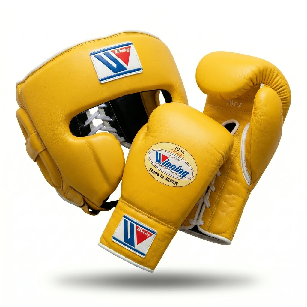 Yellow Gold Handmade Boxing Sparring Kit – Winning Premium Quality