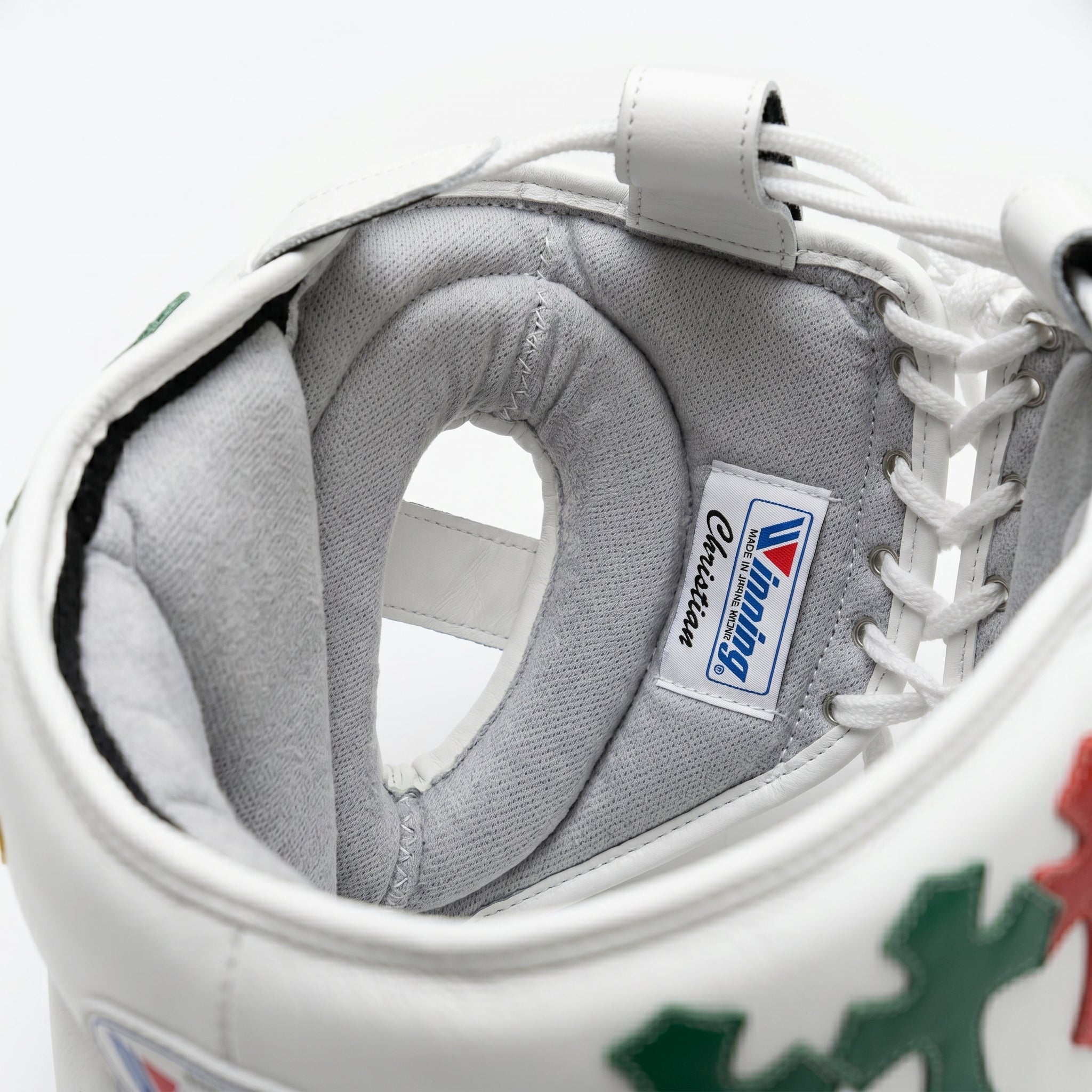 Custom White Sparring Kit – Multicolour Cross Design | Personalised Name