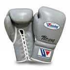 Winning x Tedshe Boxing Gloves – Grey Lace-Up (Custom Edition)