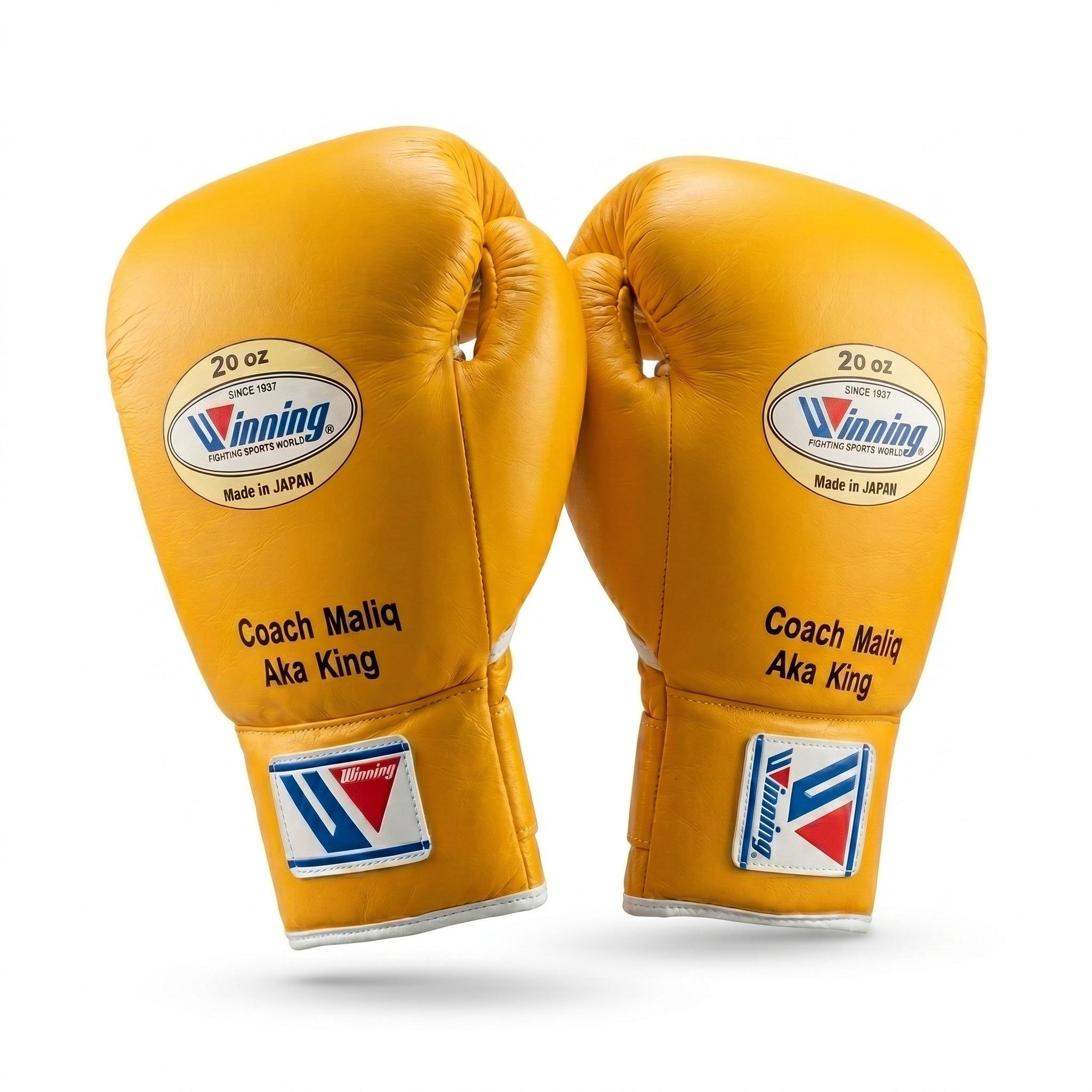 Winning Boxing Gloves – Yellow  With Personalised Name