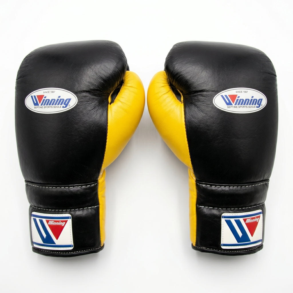 Black & Yellow Handmade Boxing Sparring Kit – Winning Premium Quality | Personalise Your Name