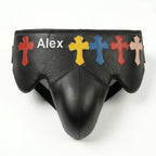 Custom Black Sparring Kit – Handmade Cross Design | Personalised Name