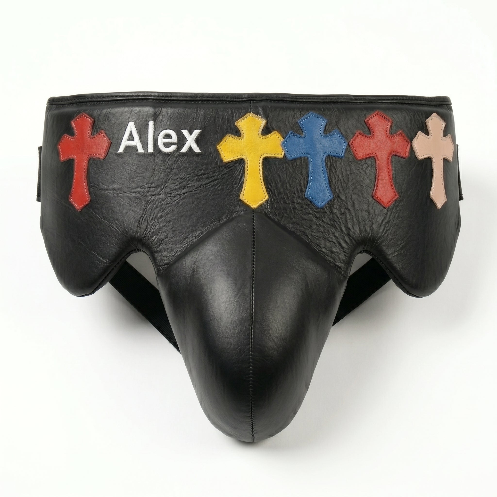 Custom Black Sparring Kit – Handmade Cross Design | Personalised Name