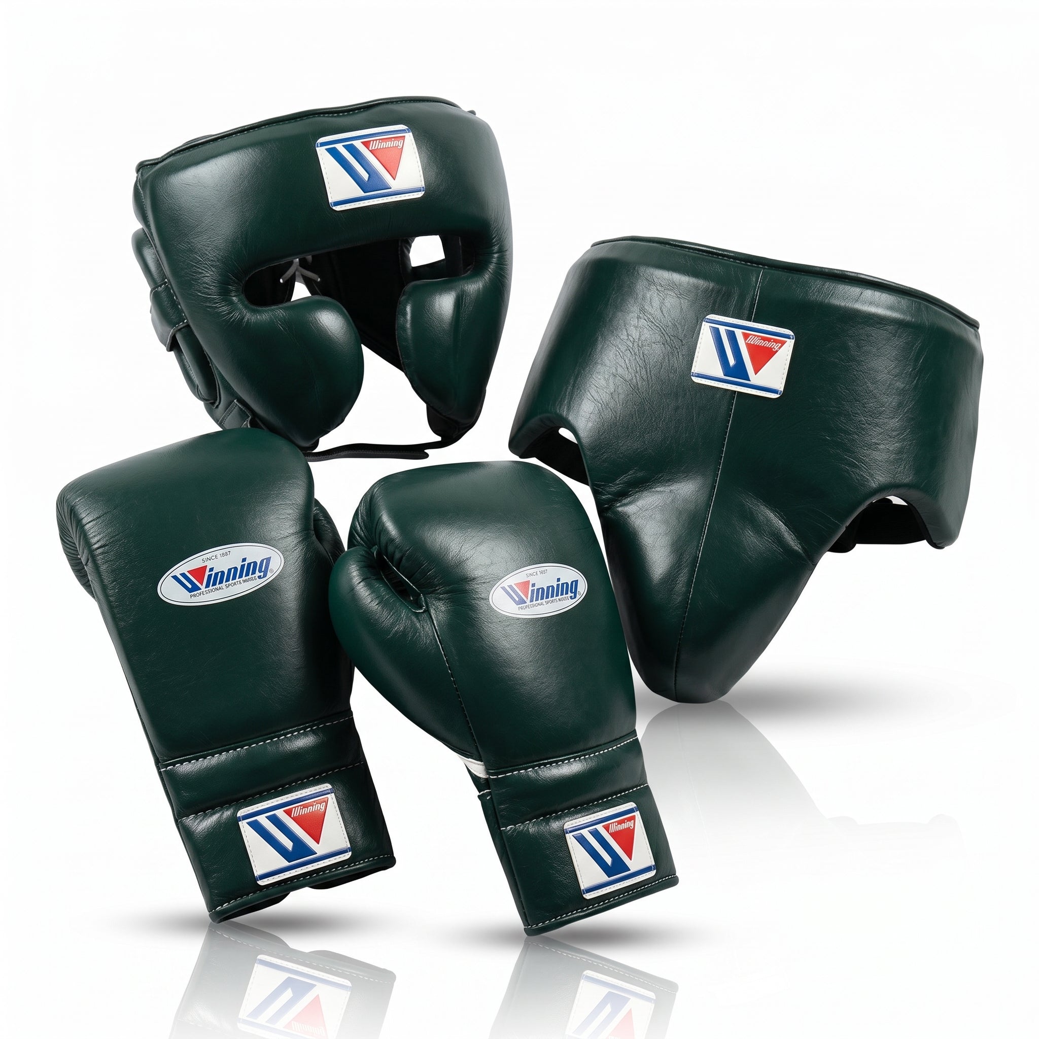 Dark Green Handmade Boxing Sparring Kit – Winning Premium Quality | Personalise Your Name