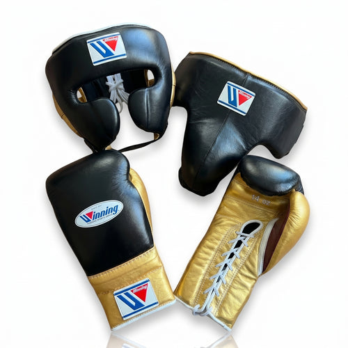 Black & Gold Handmade Boxing Sparring Kit – Winning Premium Quality