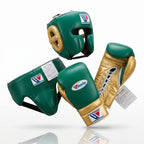 Green & Gold Handmade Boxing Sparring Kit – Winning Premium Quality