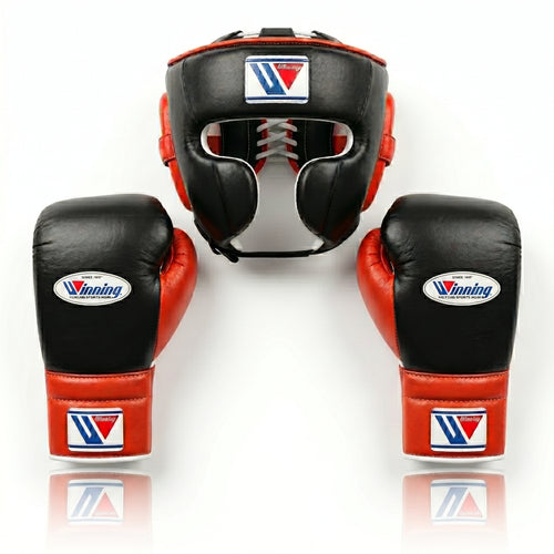 Black & Red Handmade Boxing Sparring Kit – Winning Premium Quality
