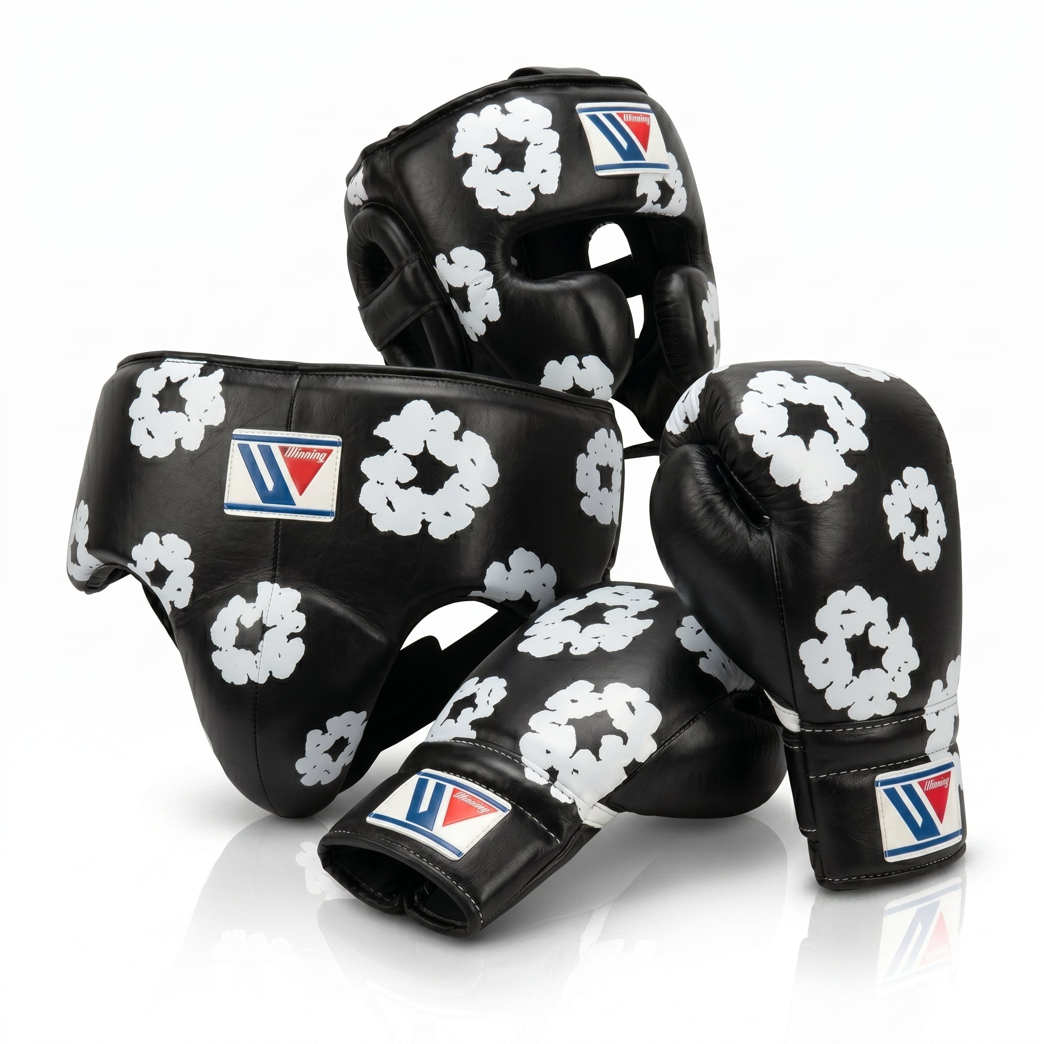 Black Floral Wreath Edition Boxing Sparring Kit – Winning Premium Quality | Limited Edition