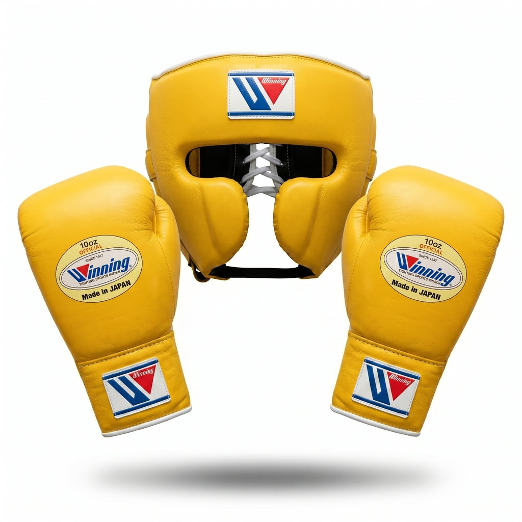 Yellow Gold Handmade Boxing Sparring Kit – Winning Premium Quality